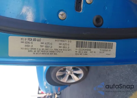 2019 Dodge Challenger Sxt из США, поврежденный, VIN 2C3CDZAG3KH669366